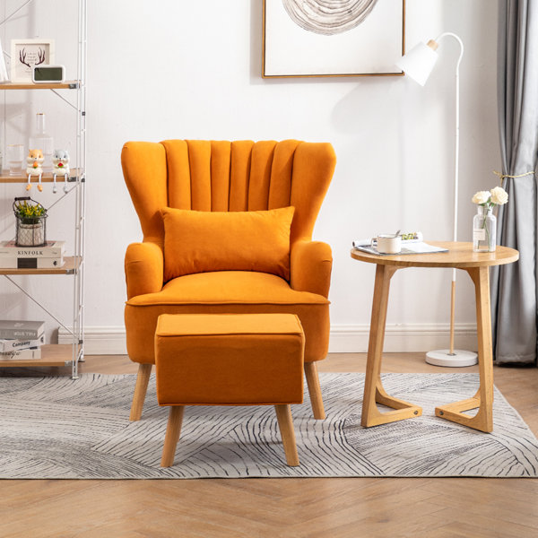 Hykkon Artin Upholstered Wingback Chair & Reviews Wayfair.co.uk